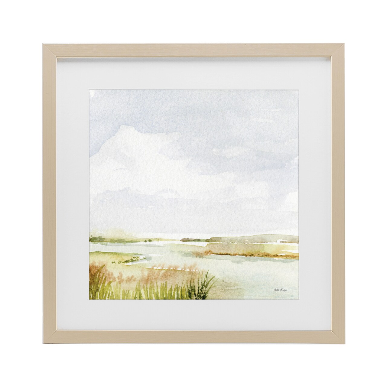 Stupell Industries Delicate Marsh Painting Framed Print Under Glass, design by Patti Bishop